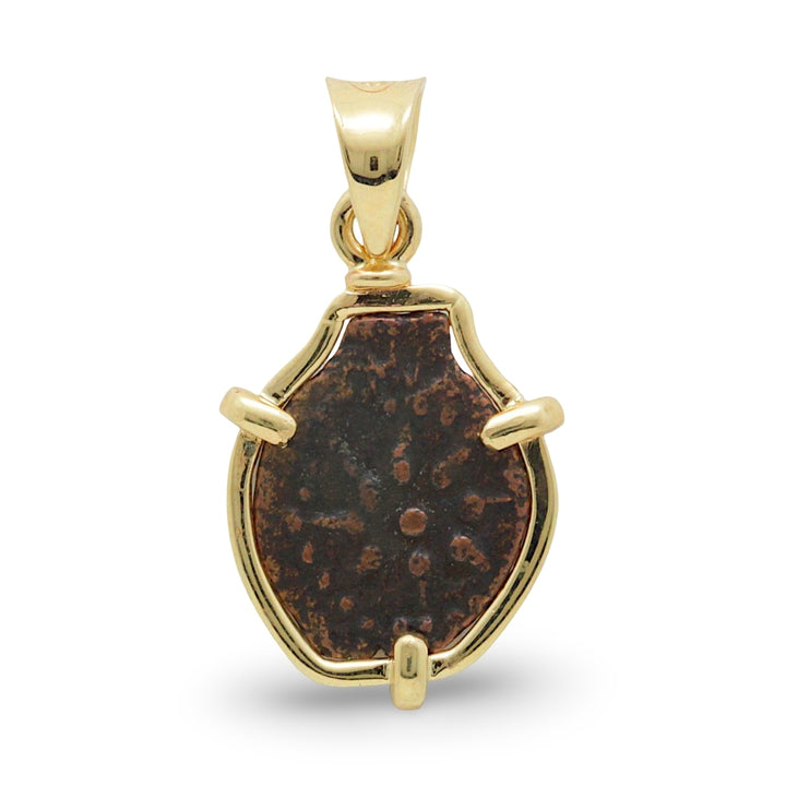 14K Gold Pendant, Widow's Mite Pendant, ID16130
