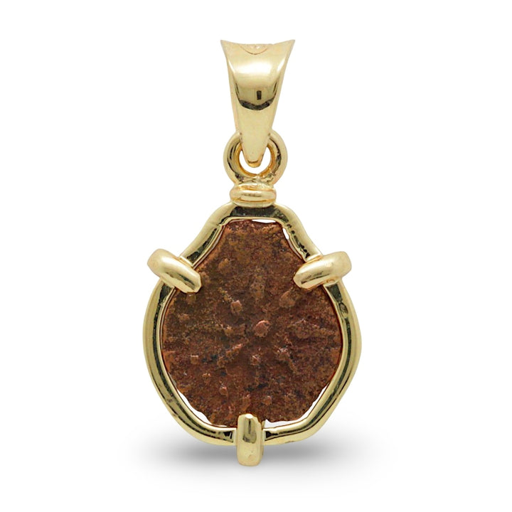 14K Gold Pendant, Widow's Mite Pendant, ID16131