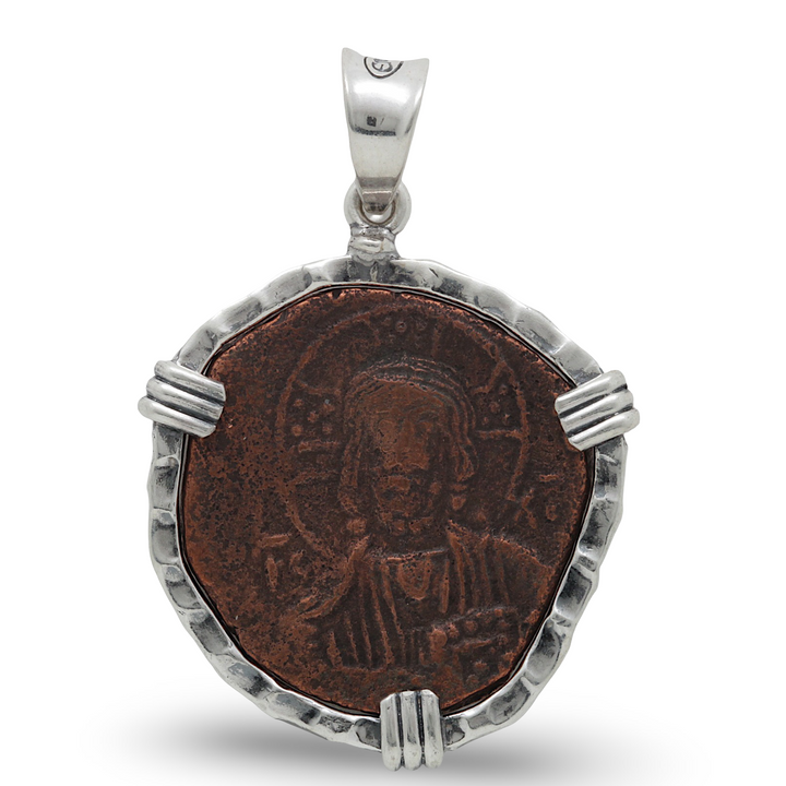 Anonymous Folles Bronze Coin, Sterling Silver Pendant, Class A, ID16148