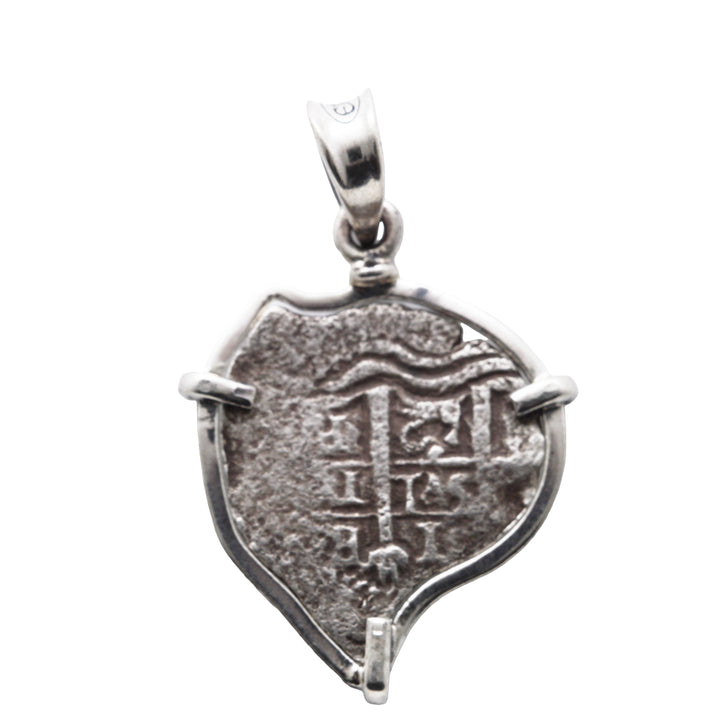 Spanish 1 Reale, Felipe IV, Sterling Silver Pendant, ID16305