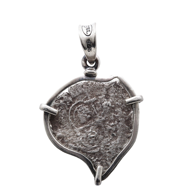 Spanish 1 Reale, Felipe IV, Sterling Silver Pendant, ID16305