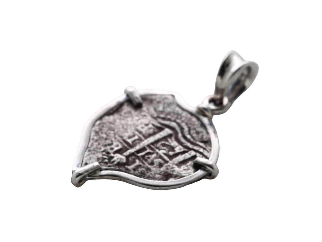 Spanish 1 Reale, Felipe IV, Sterling Silver Pendant, ID16305