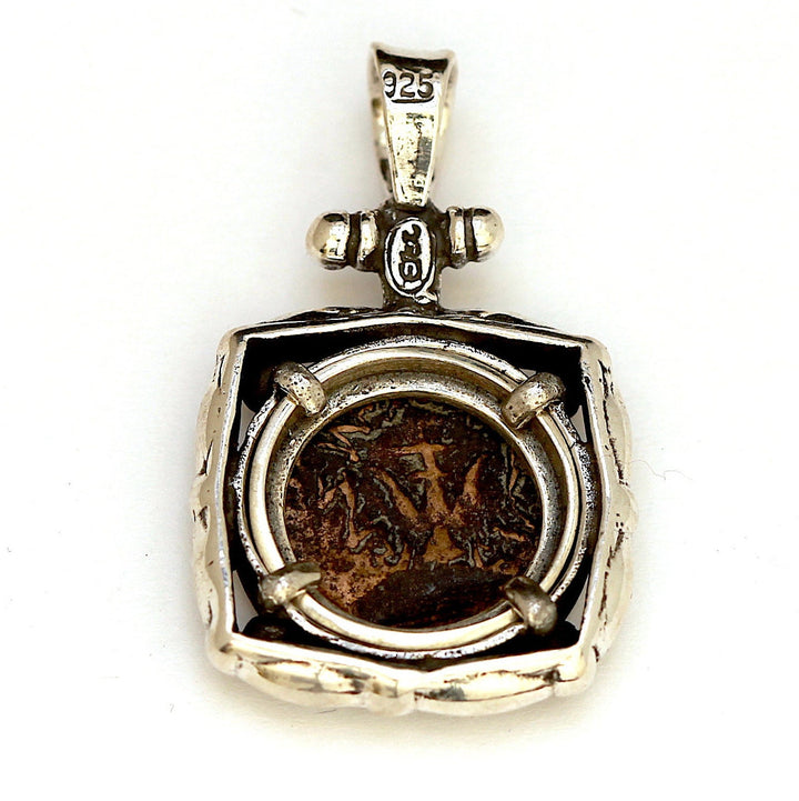 Widows Mite Coin, Sterling Silver Pendant and Chain, Genuine Ancient Coin, with Certificate 6706