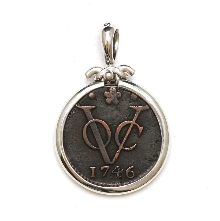 Dutch VOC Coin, Sterling Silver Pendant, 8113