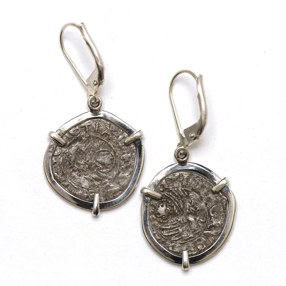 Sterling Silver Earrings, Tornesello Coins, 7176