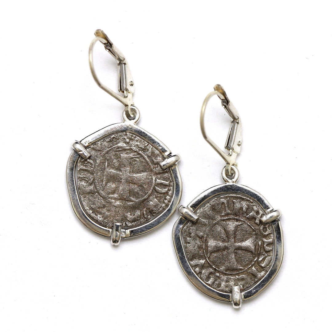 Sterling Silver Earrings, Tornesello Coins, 7176