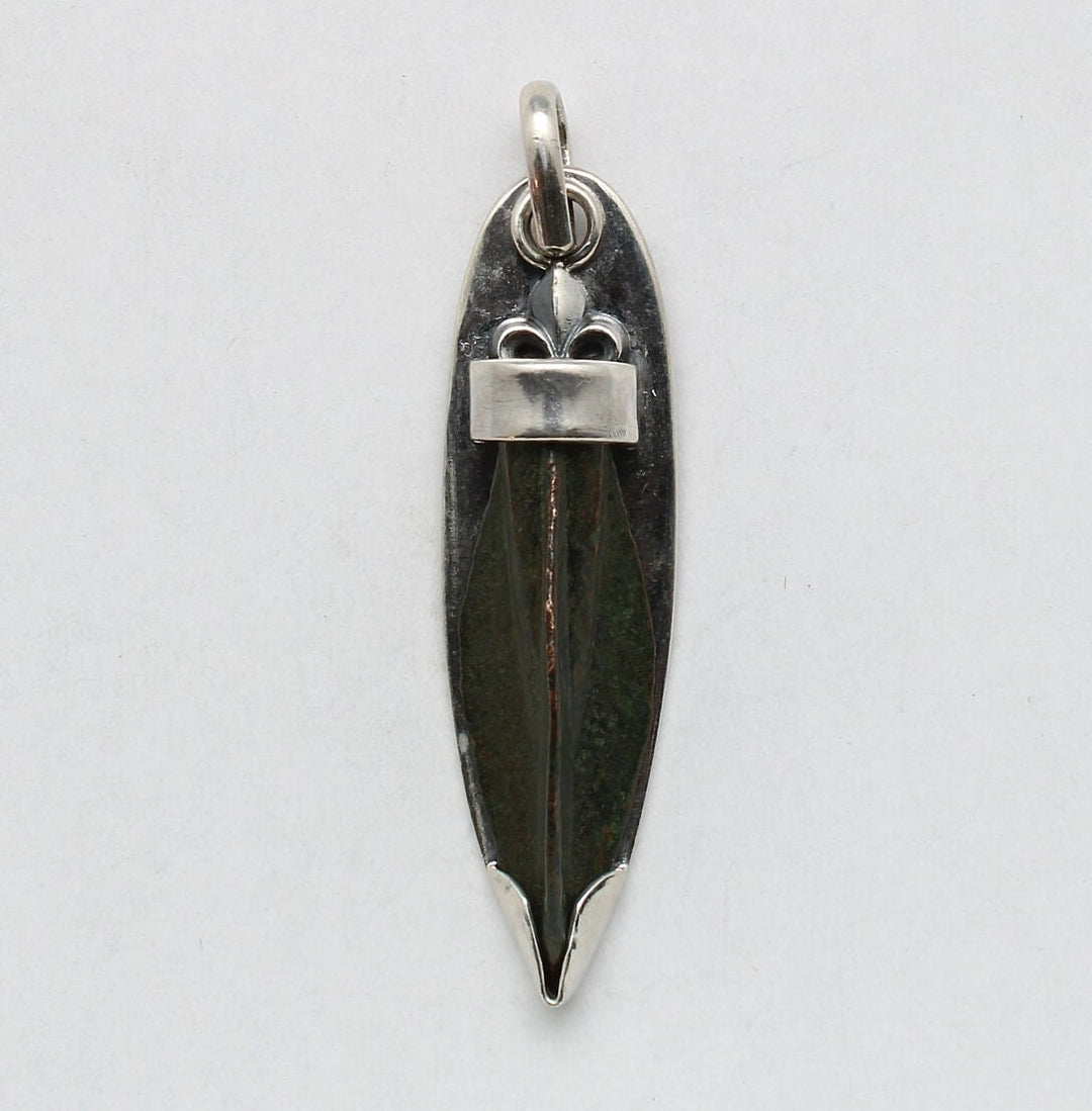 Sterling Silver Pendant, Bronze Arrowhead, Luristan, 00246