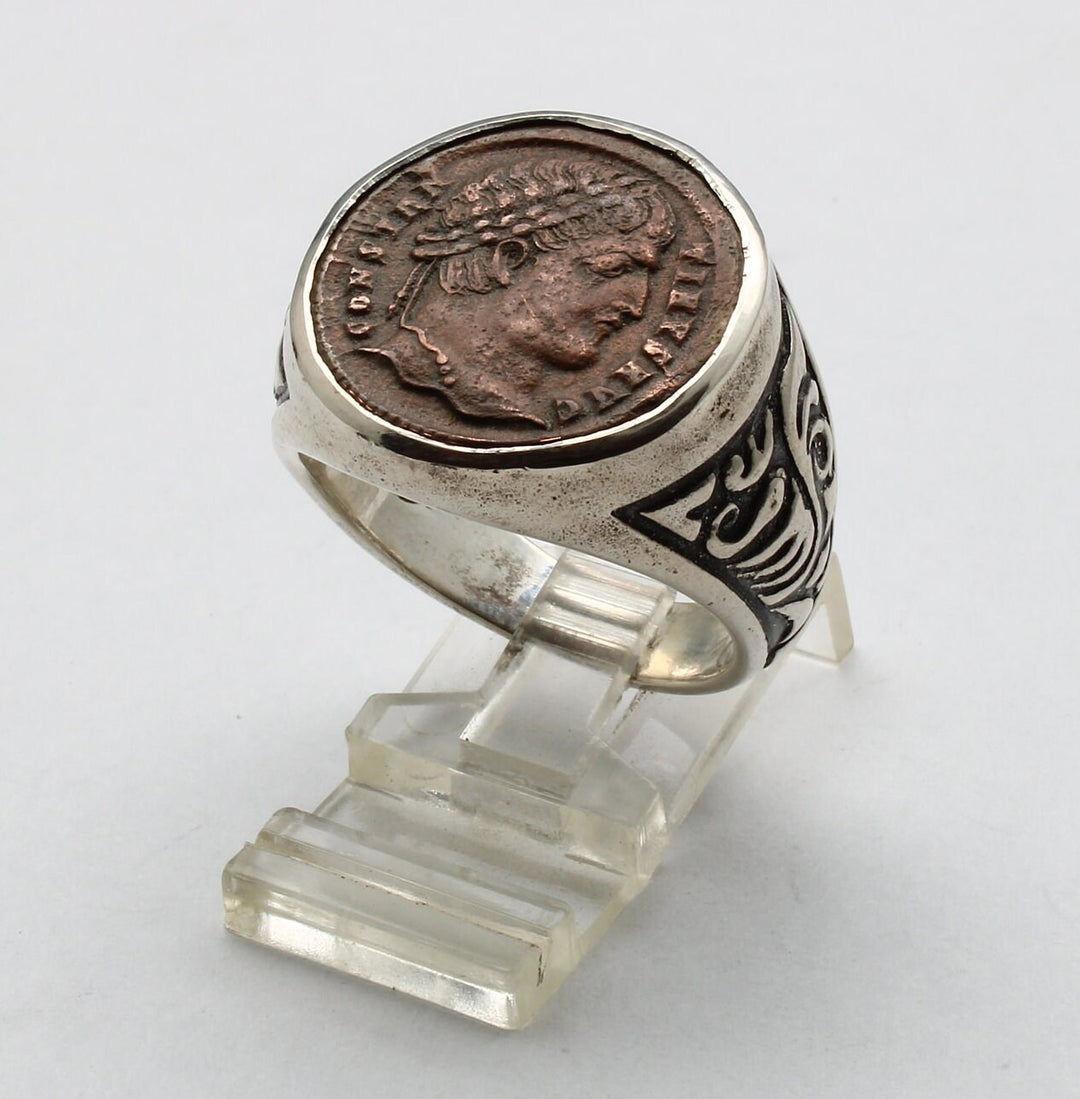 Silver Ring, Constantine I, Roman Coin, 00224