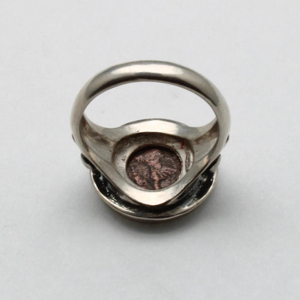 Sterling Silver Ring, Constantine I, Ancient Roman Coin, 00226