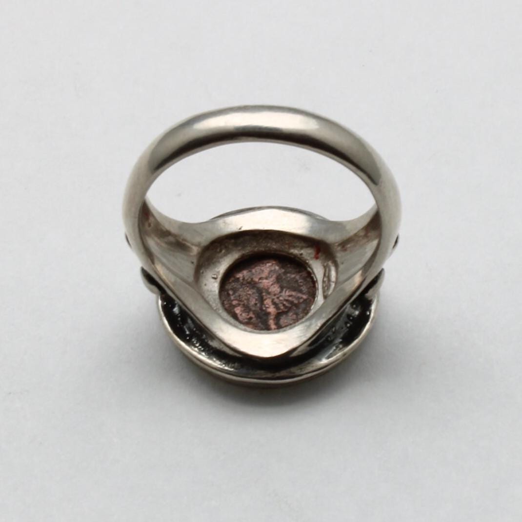 Sterling Silver Ring, Constantine I, Ancient Roman Coin, 00226