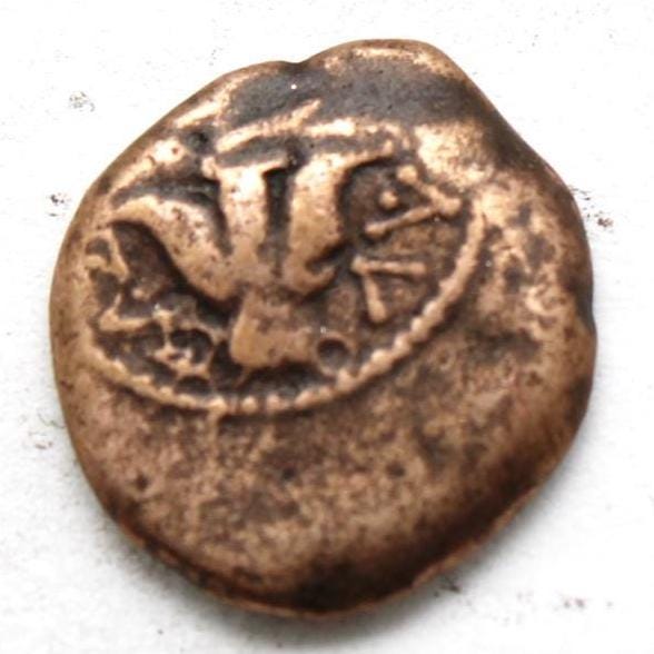 Ch F Widow's Mite Prutah Coin Slab, 960-018
