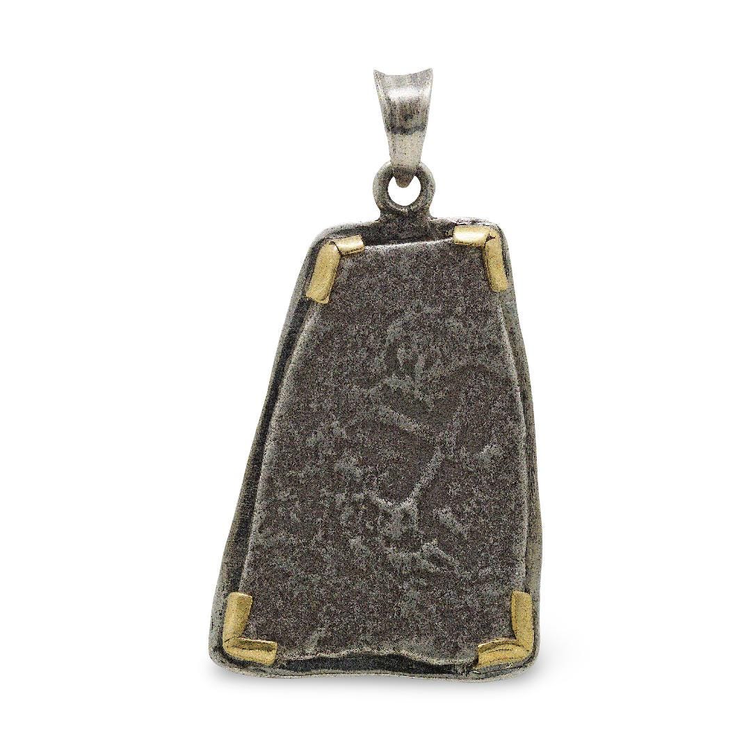 4 Reales Spanish Cob 1715 Coin, 14K, Silver Pendant, 8104