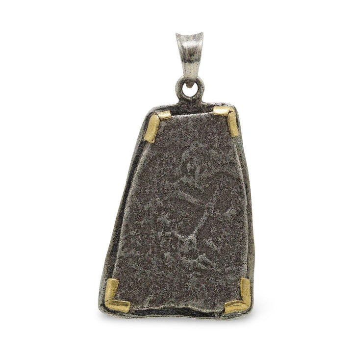 4 Reales Spanish Cob 1715 Coin, 14K, Silver Pendant, 8104