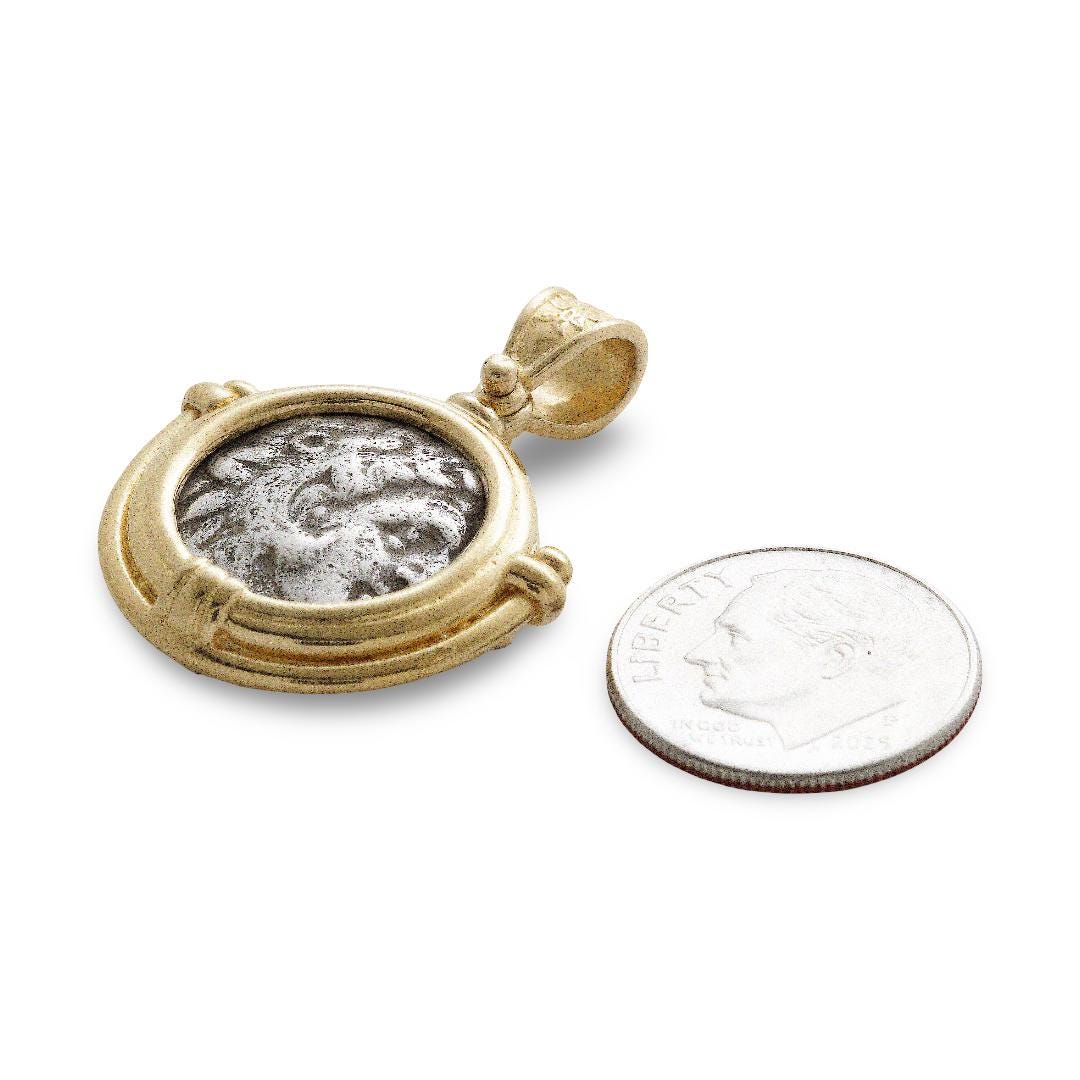 Gold Plated, Sterling Silver Pendant, Alexander the Great, 8114