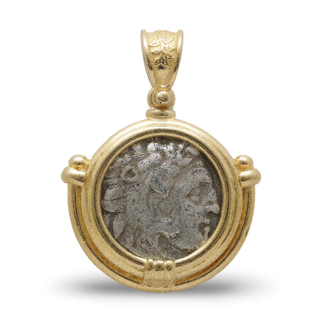 Gold Plated, Sterling Silver Pendant, Alexander the Great, 8114
