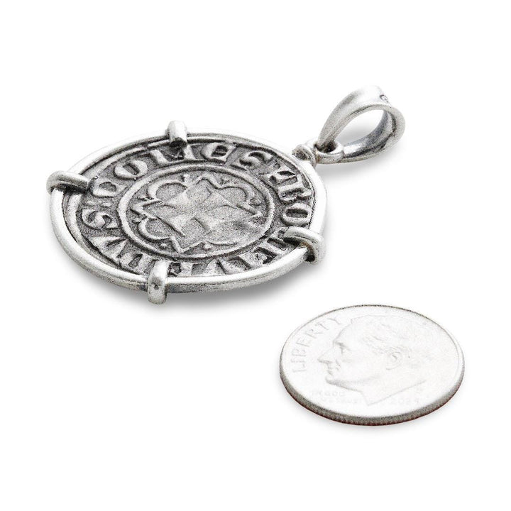 Alexander the Great Drachma Coin, Silver Pendant, ID14479