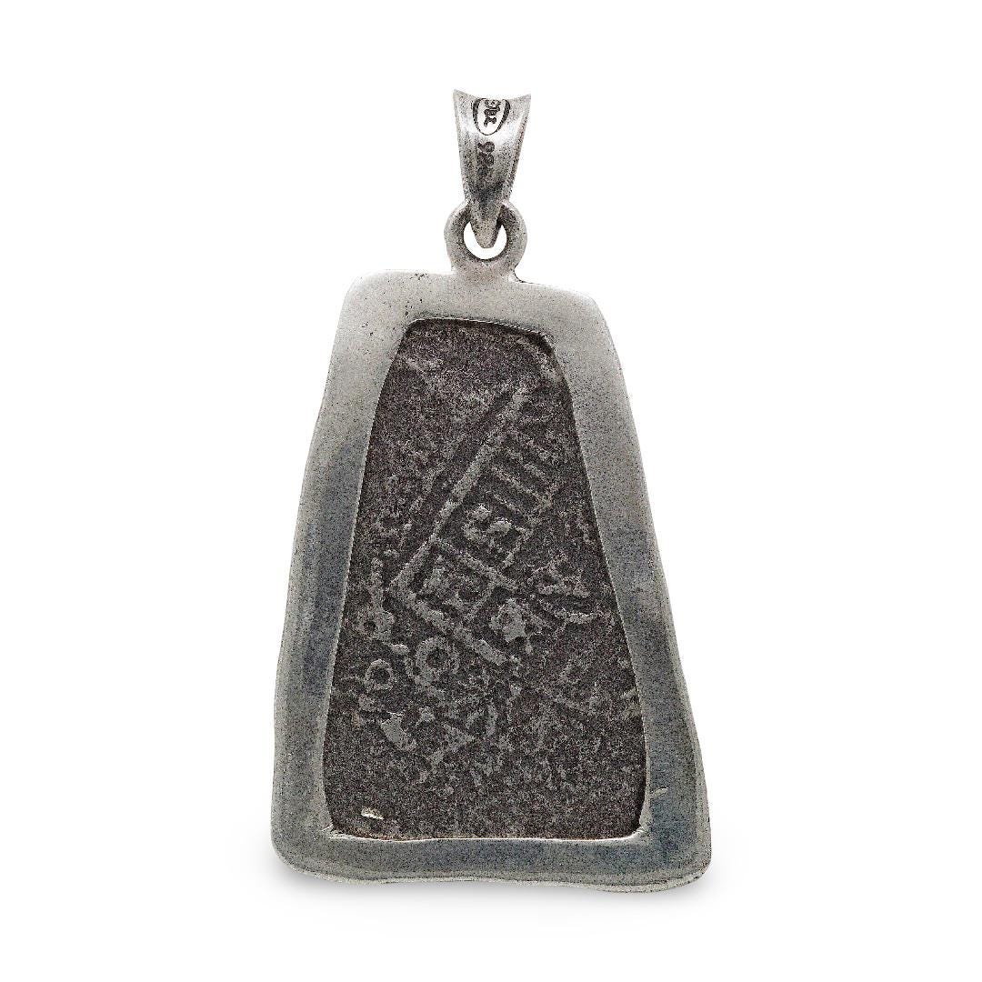 4 Reales Spanish Cob 1715 Coin, 14K, Silver Pendant, 8104