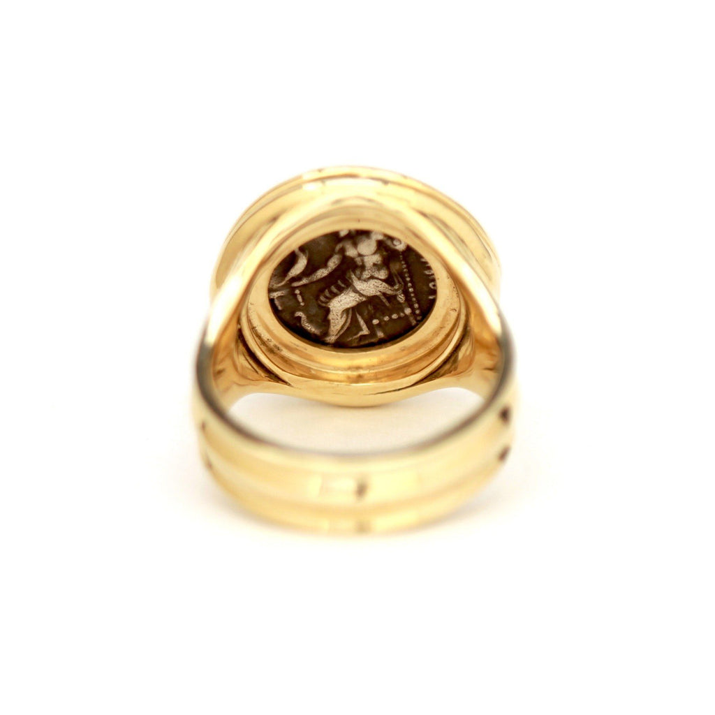 Alexander the Great Coin, Gold Ring, Genuine Ancient Coin w/ Certificate ID13084 - Erez Ancient Coin Jewelry 