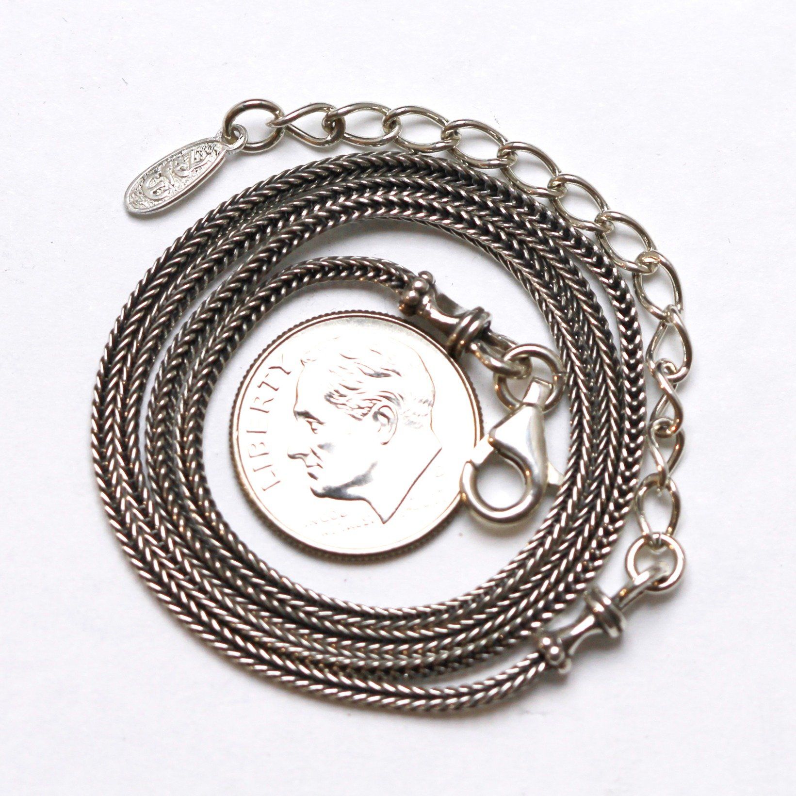 Silver Chain, Wheat, 4mm, 17" + 2" - Erez Ancient Coin Jewelry 