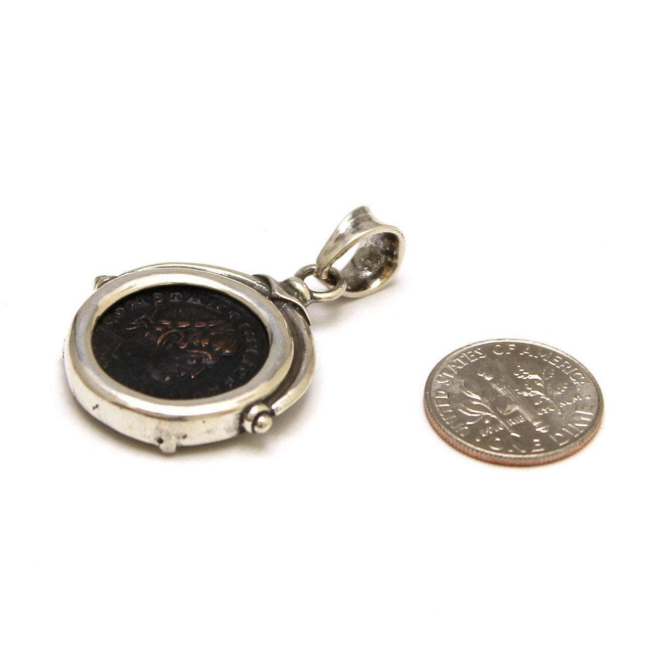 Silver Pendant, Constantine I, Roman Coin, 6872