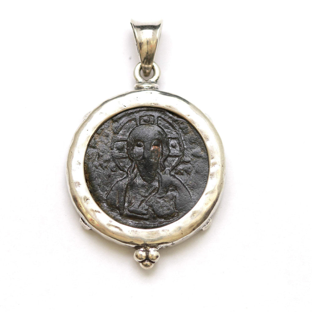 Silver Pendant, Constantine X, Ancient Coin, 7004