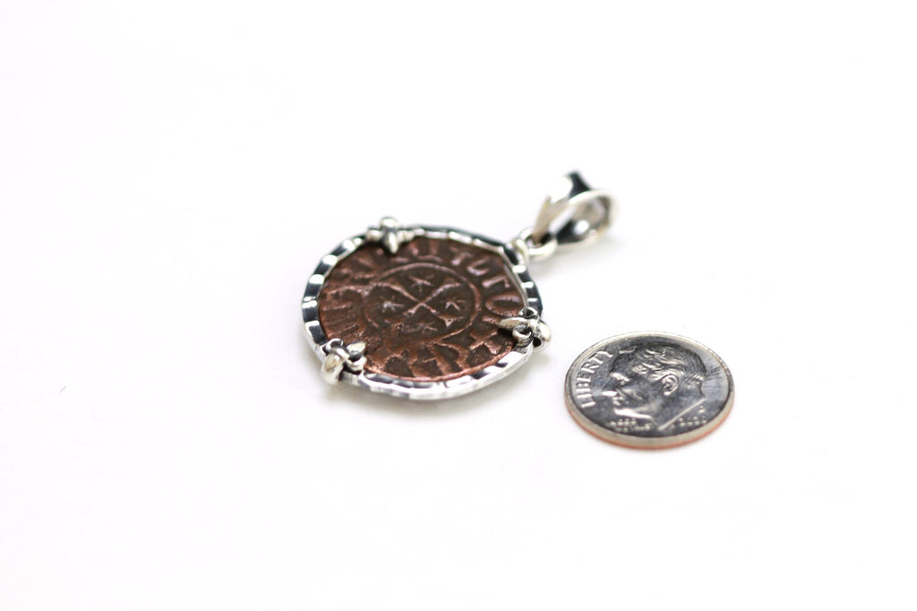 Silver Pendant, Hetoum I Kardez, 6867 - Erez Ancient Coin Jewelry 