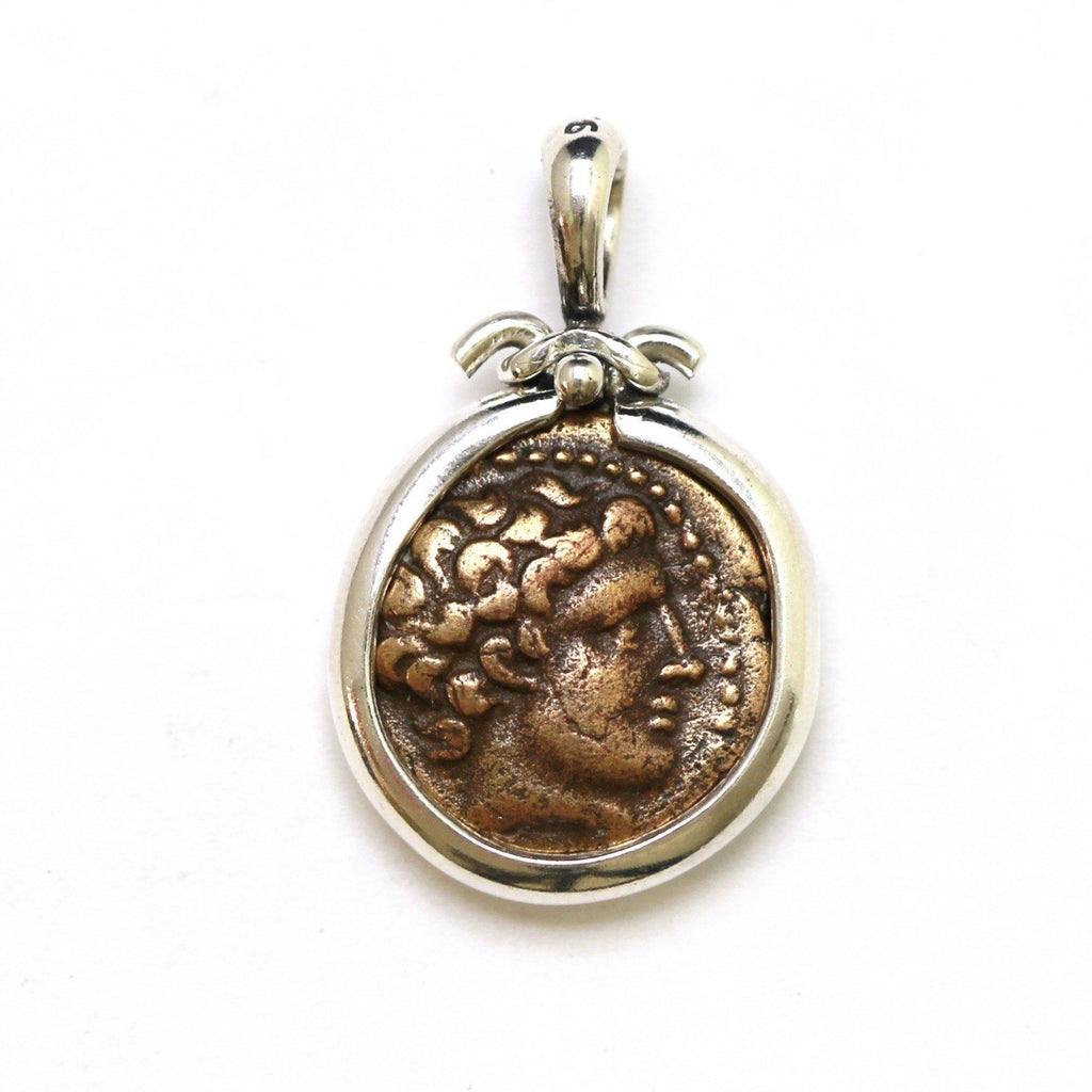 Silver Pendant, Phalanna, Male Head, Nymph, 6950