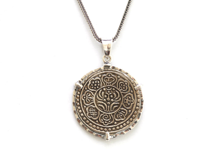 Silver Pendant, Tibetan Tangka, 6878