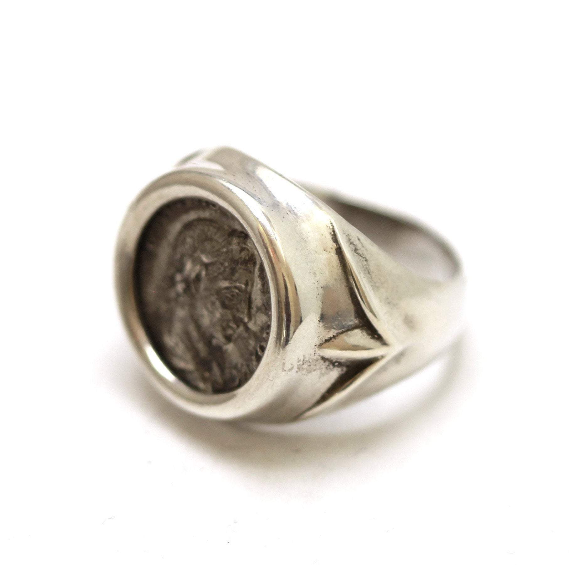 Silver Ring, Severus Alexander Coin, ID13315