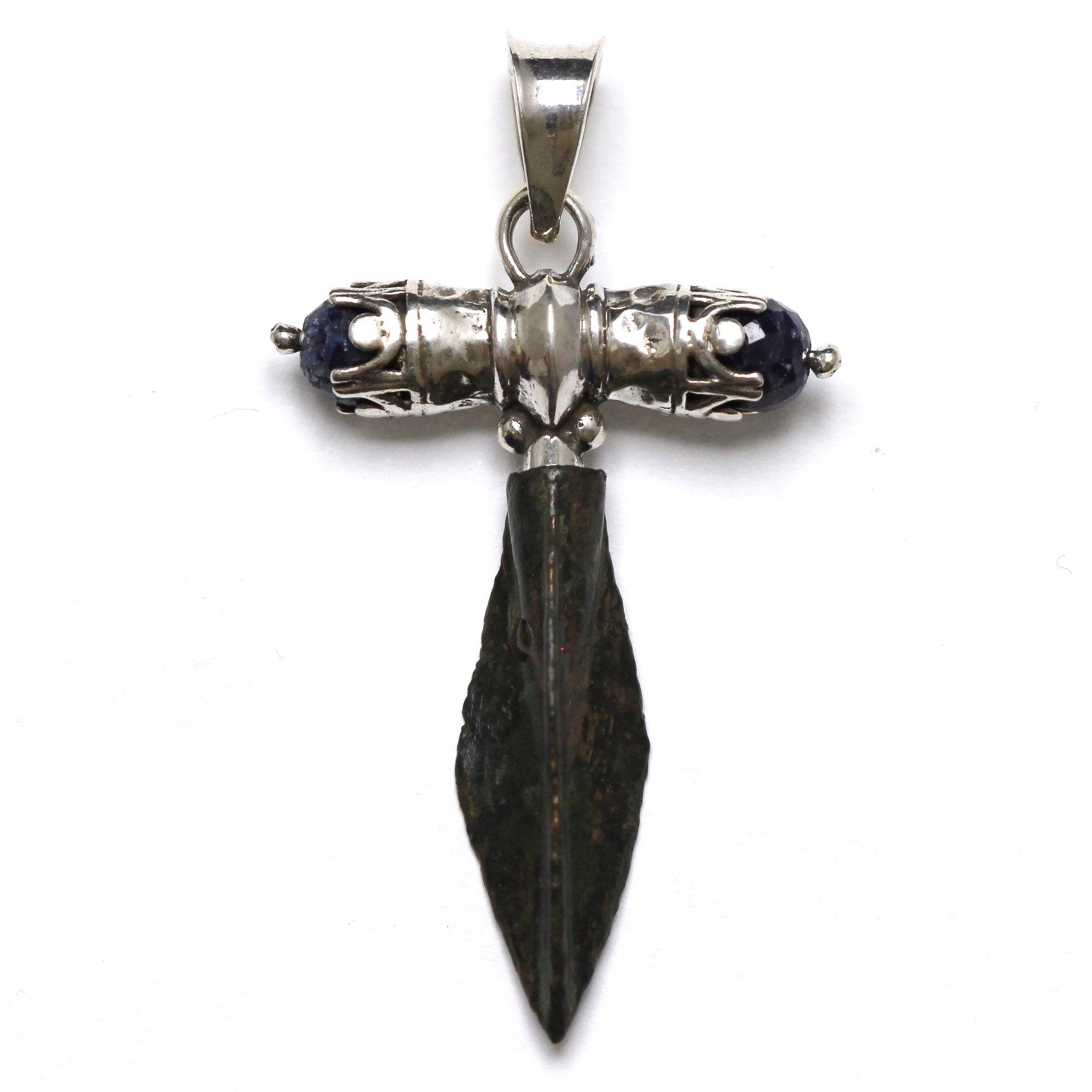 Sterling Silver Pendant, Ancient Roman Arrowhead, Genuine Artifact, 7077