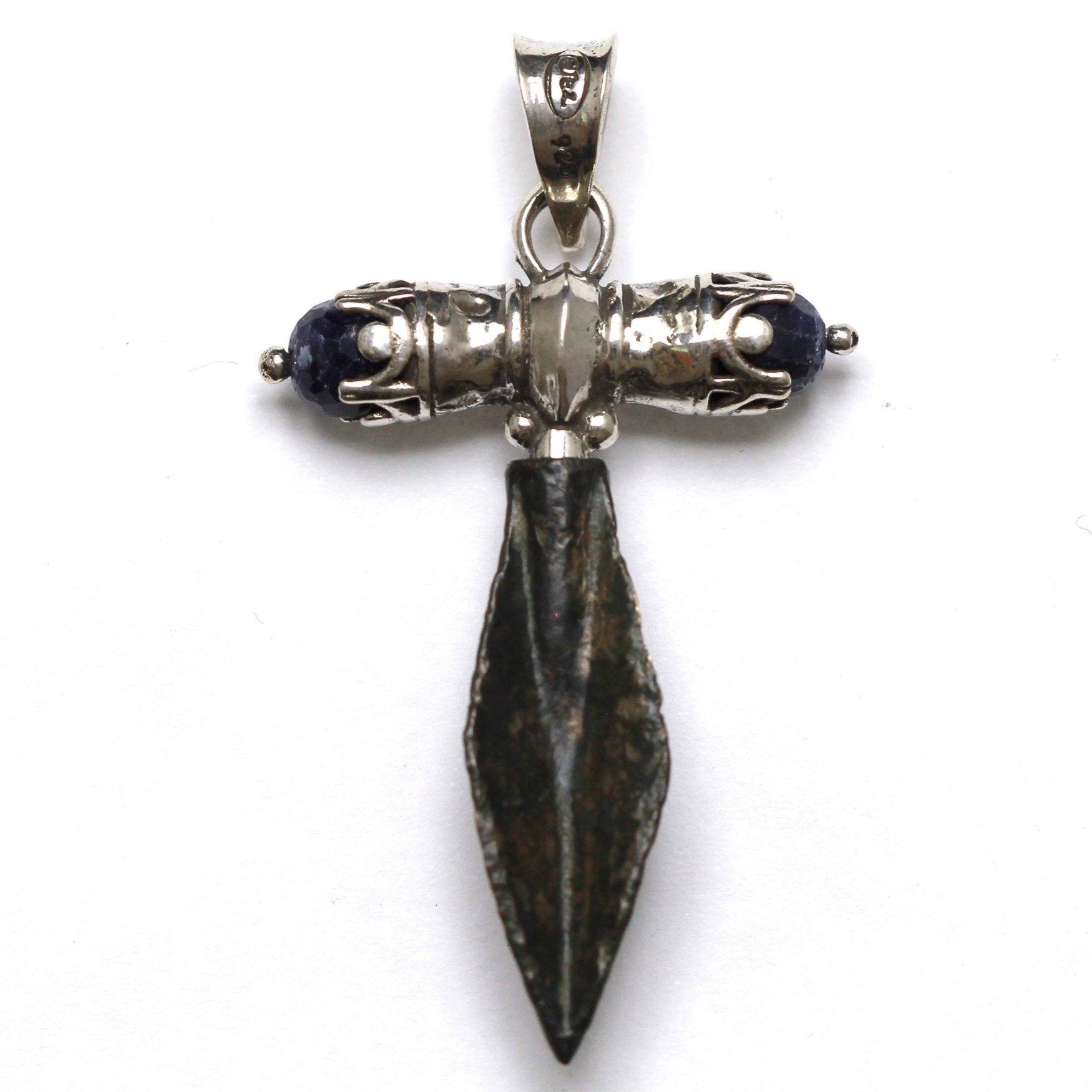 Sterling Silver Pendant, Ancient Roman Arrowhead, Genuine Artifact, 7077