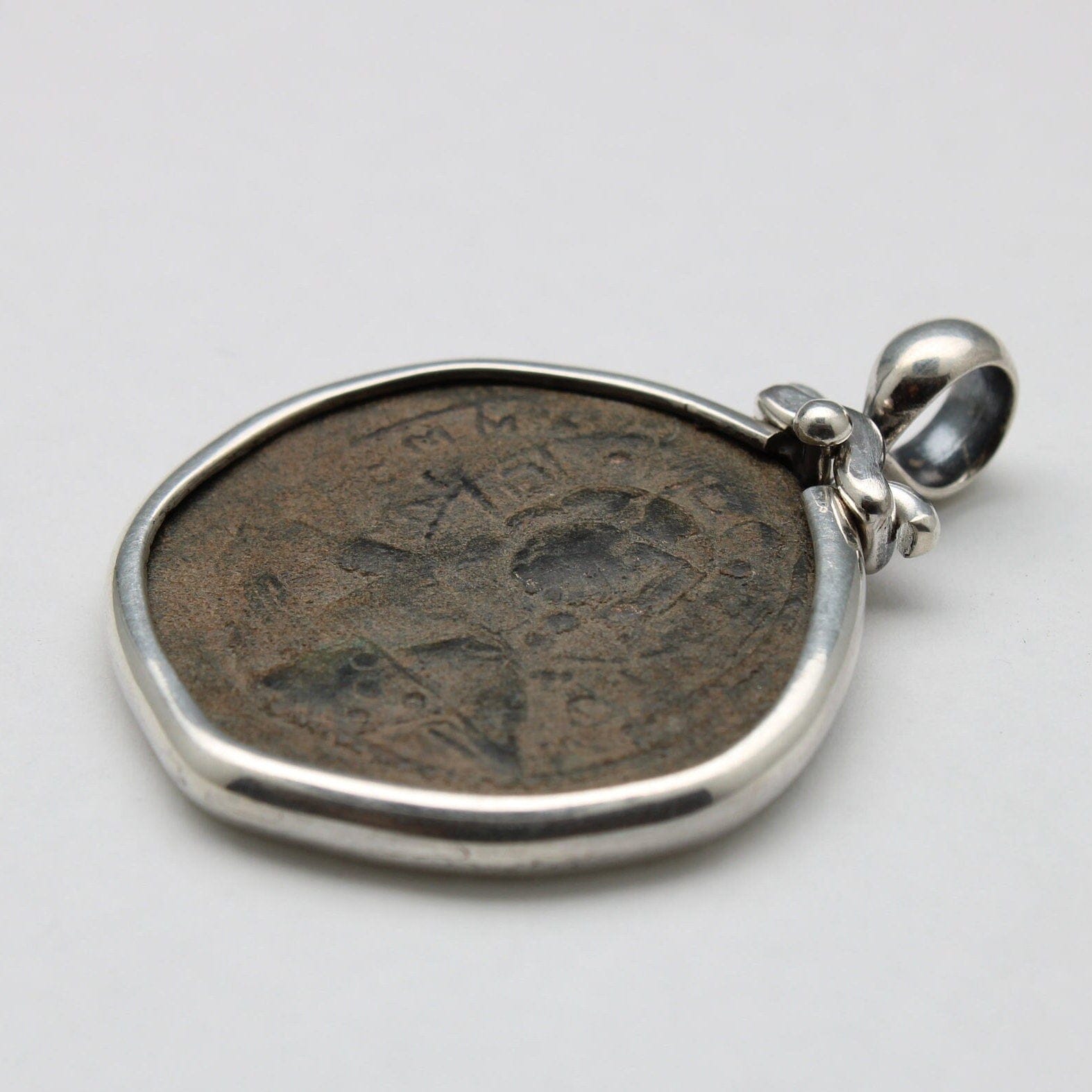 Sterling Silver Pendant, Anonymous Folles Class B Coin, ID14674