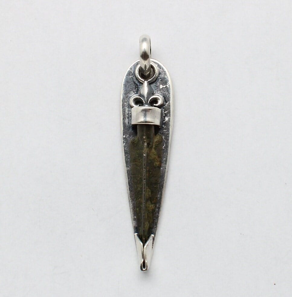 Sterling Silver Pendant, Bronze Arrowhead, Luristan, 00243