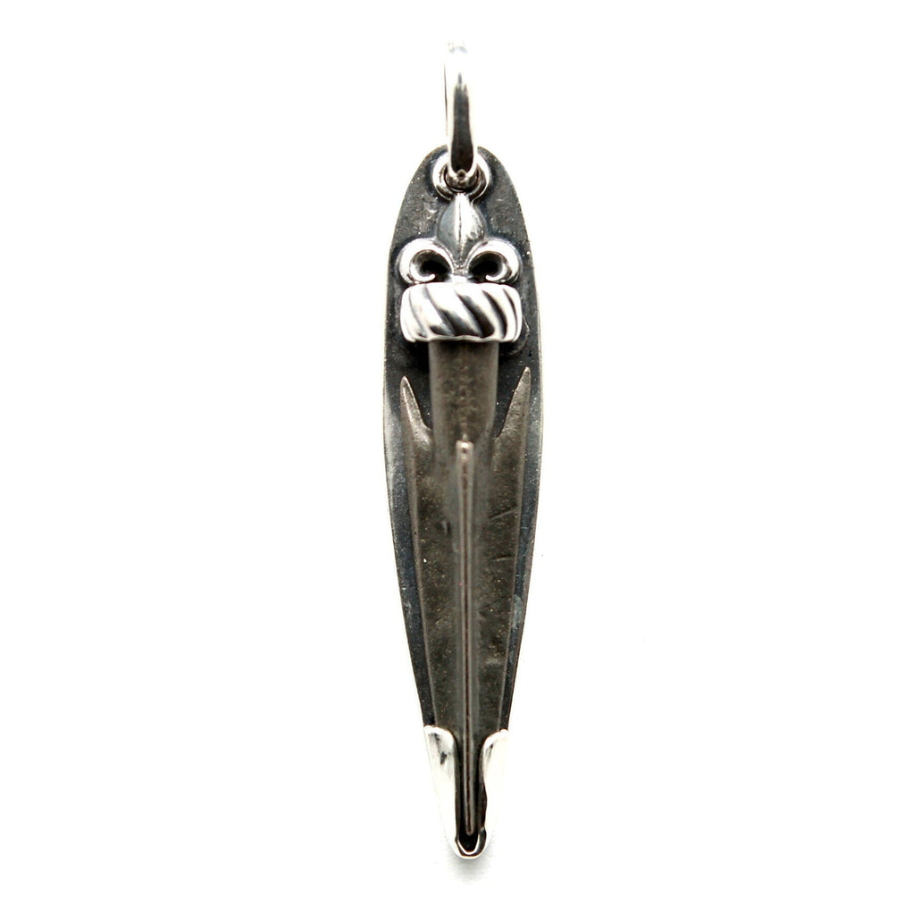 Sterling Silver Pendant, Bronze Arrowhead, Luristan, 7234