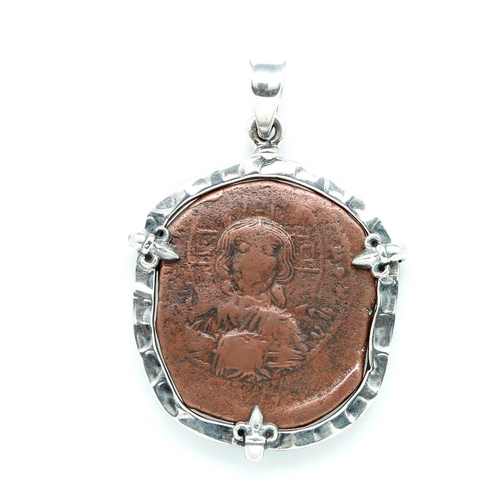 Sterling Silver Pendant, Class B Anonymous Follis Coin, 7272