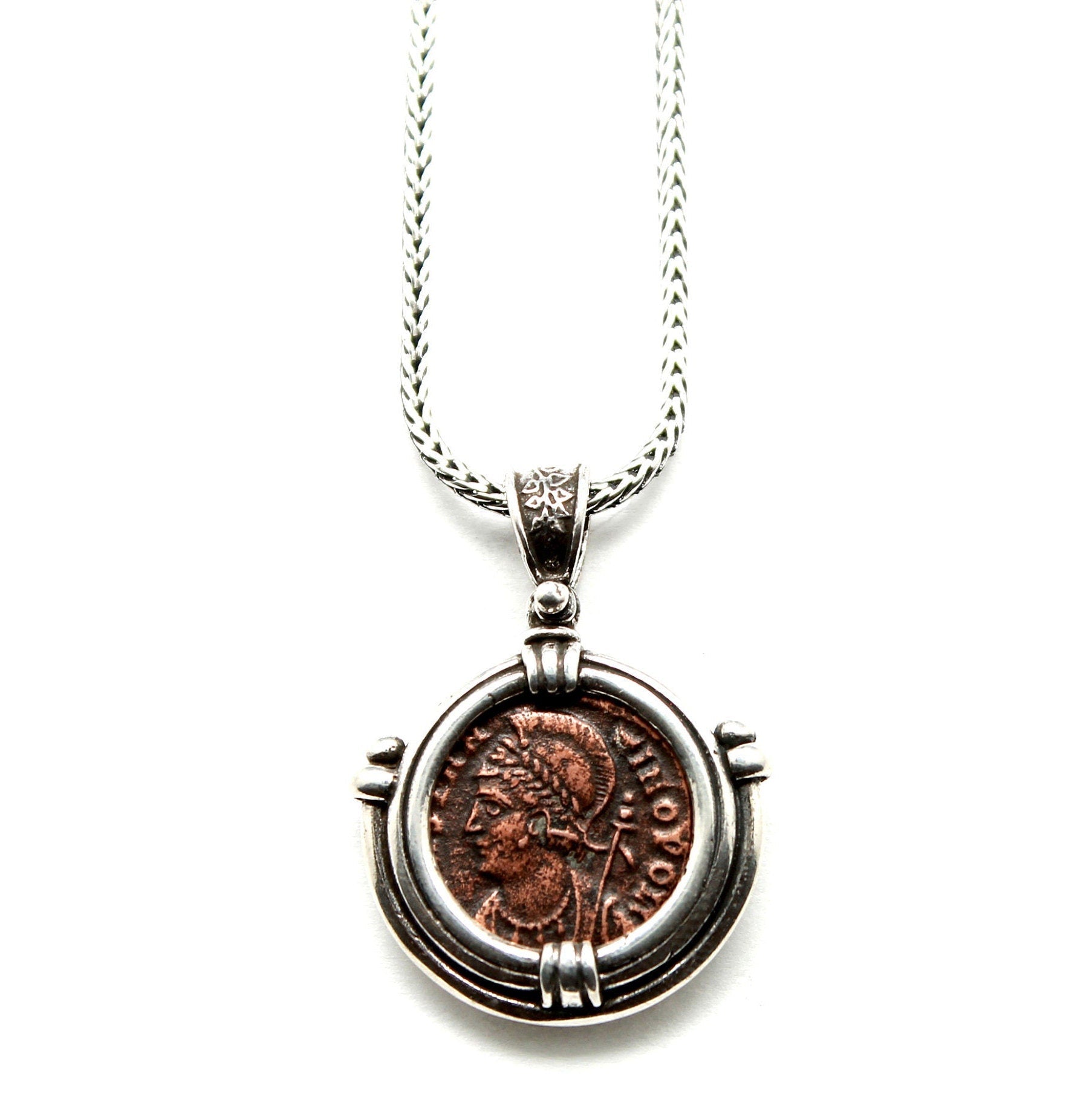 Sterling Silver Pendant, Commemorative Roman Bronze, 7240