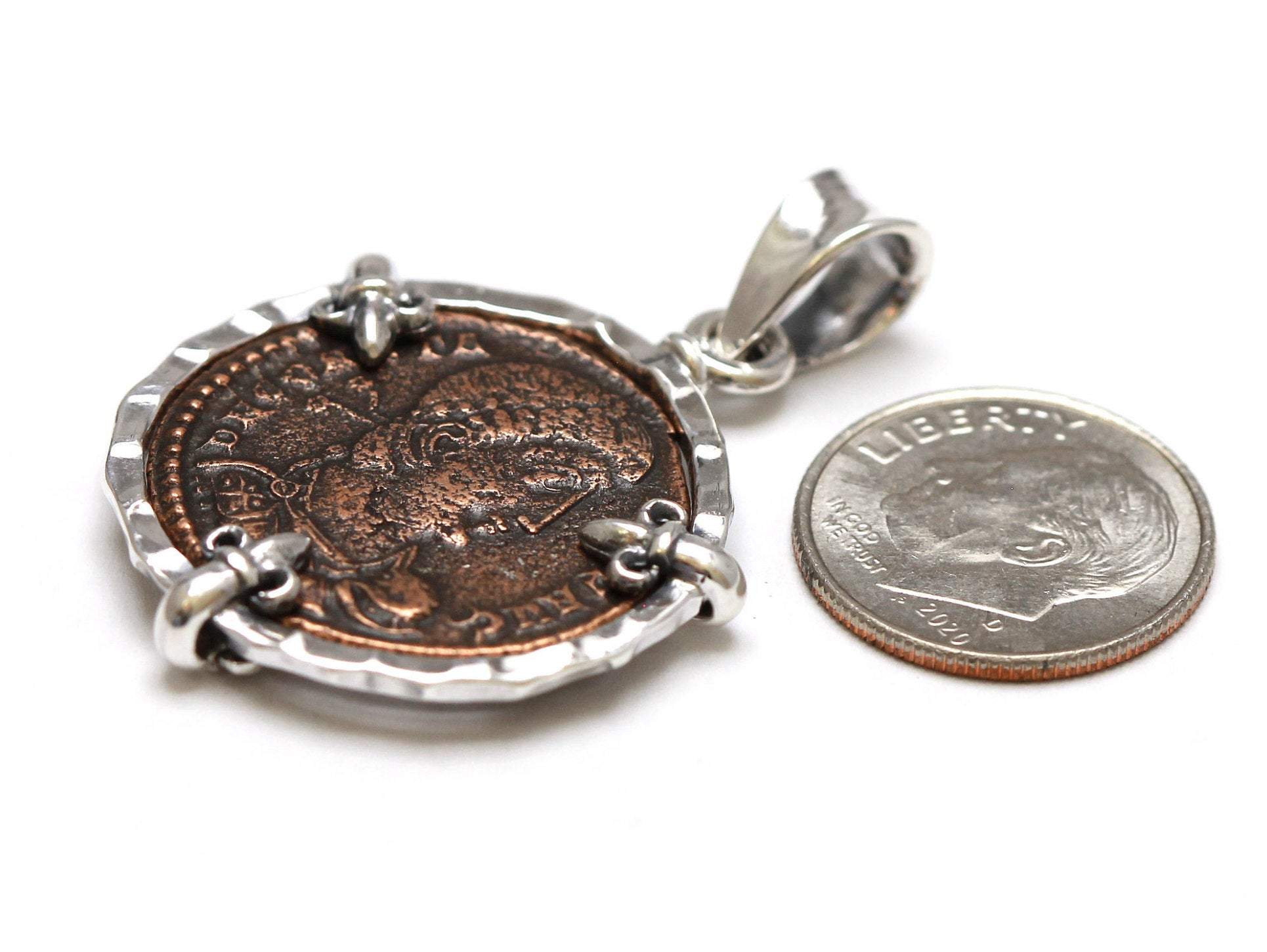 Sterling Silver Pendant, Constantius II, 7103