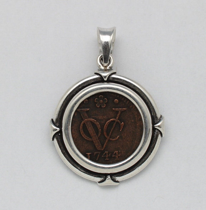 Sterling Silver Pendant, Dutch VOC Coin, 00201