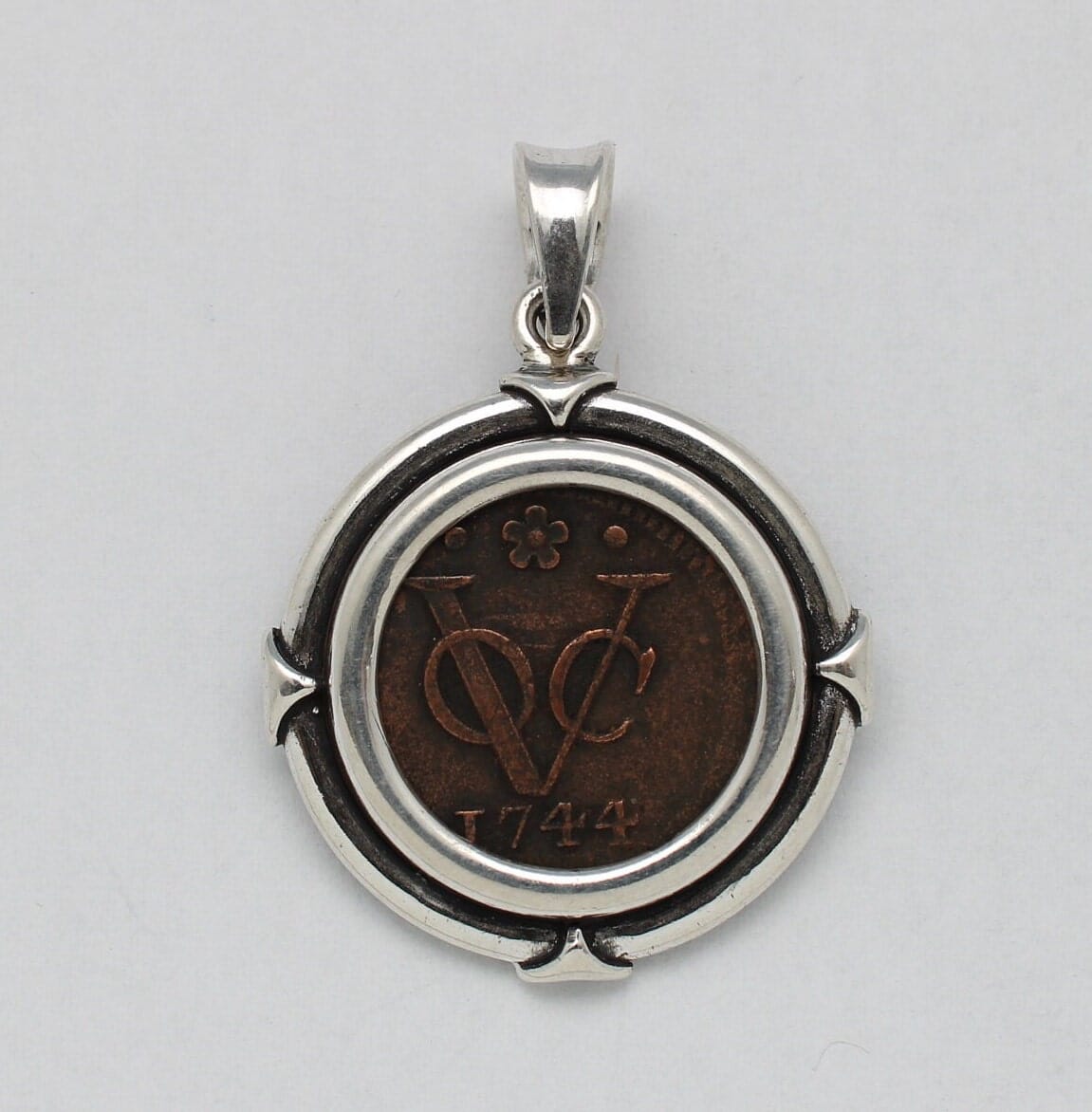 Sterling Silver Pendant, Dutch VOC Coin, 00201