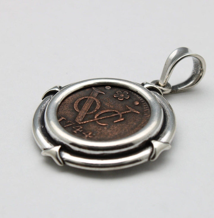 Sterling Silver Pendant, Dutch VOC Coin, 00201