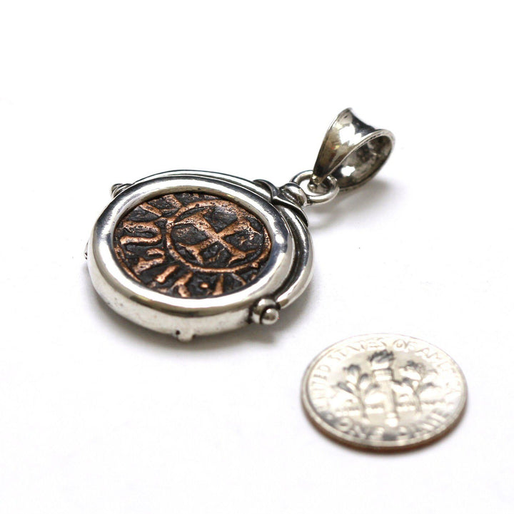 Sterling Silver Pendant, Hetoum II, Kardez Coin, 7175