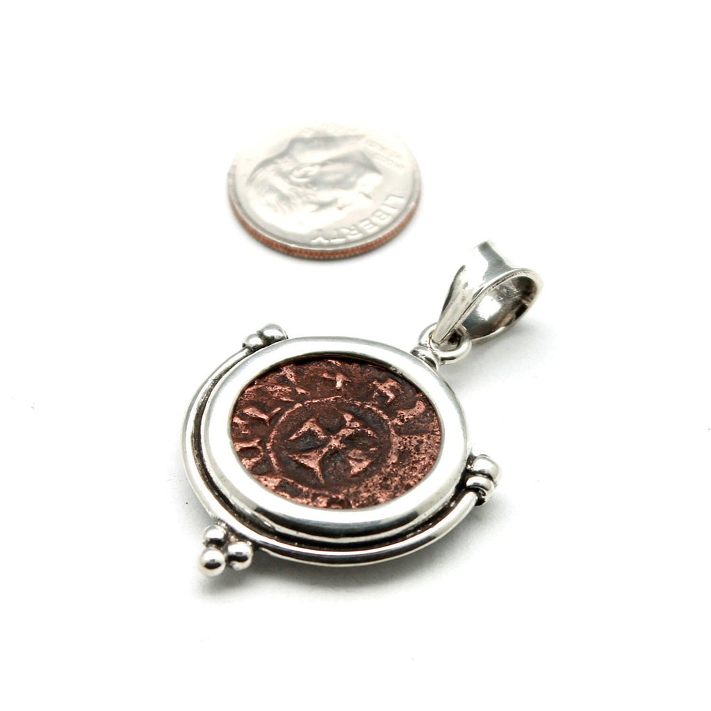 Sterling Silver Pendant, Hetoum II, Kardez Coin, 7217