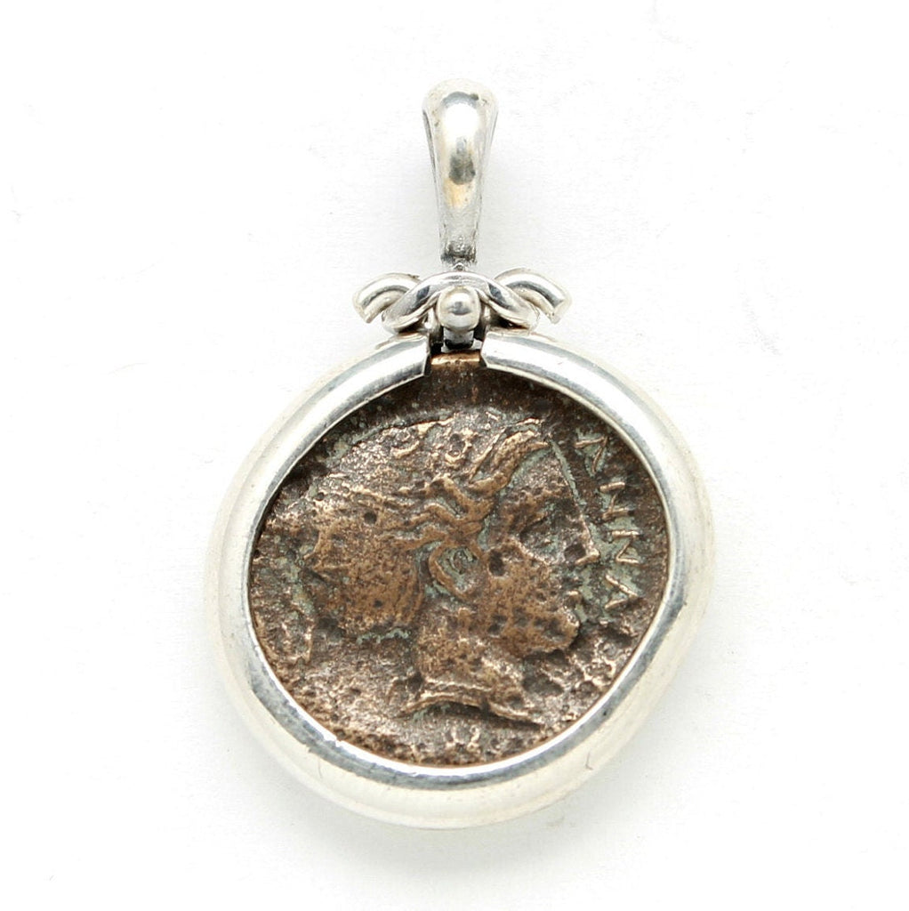 Sterling Silver Pendant, Phalanna, Male Head, Nymph, 7224
