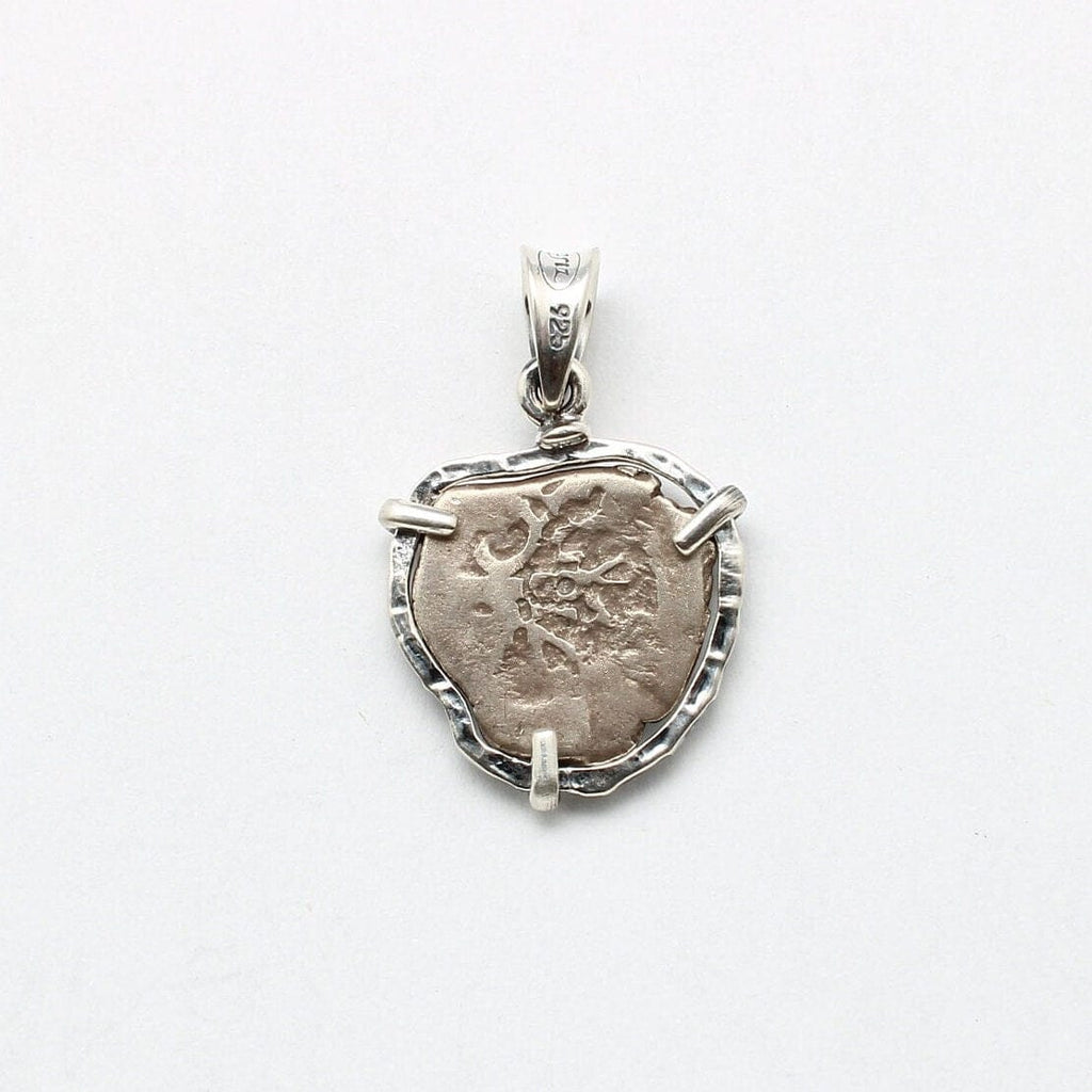 Sterling Silver Pendant, Rimac River, 1/2 Reale Spanish Coin, 00233