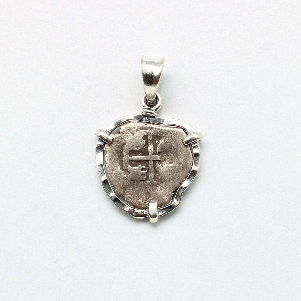 Sterling Silver Pendant, Rimac River, 1/2 Reale Spanish Coin, 00233