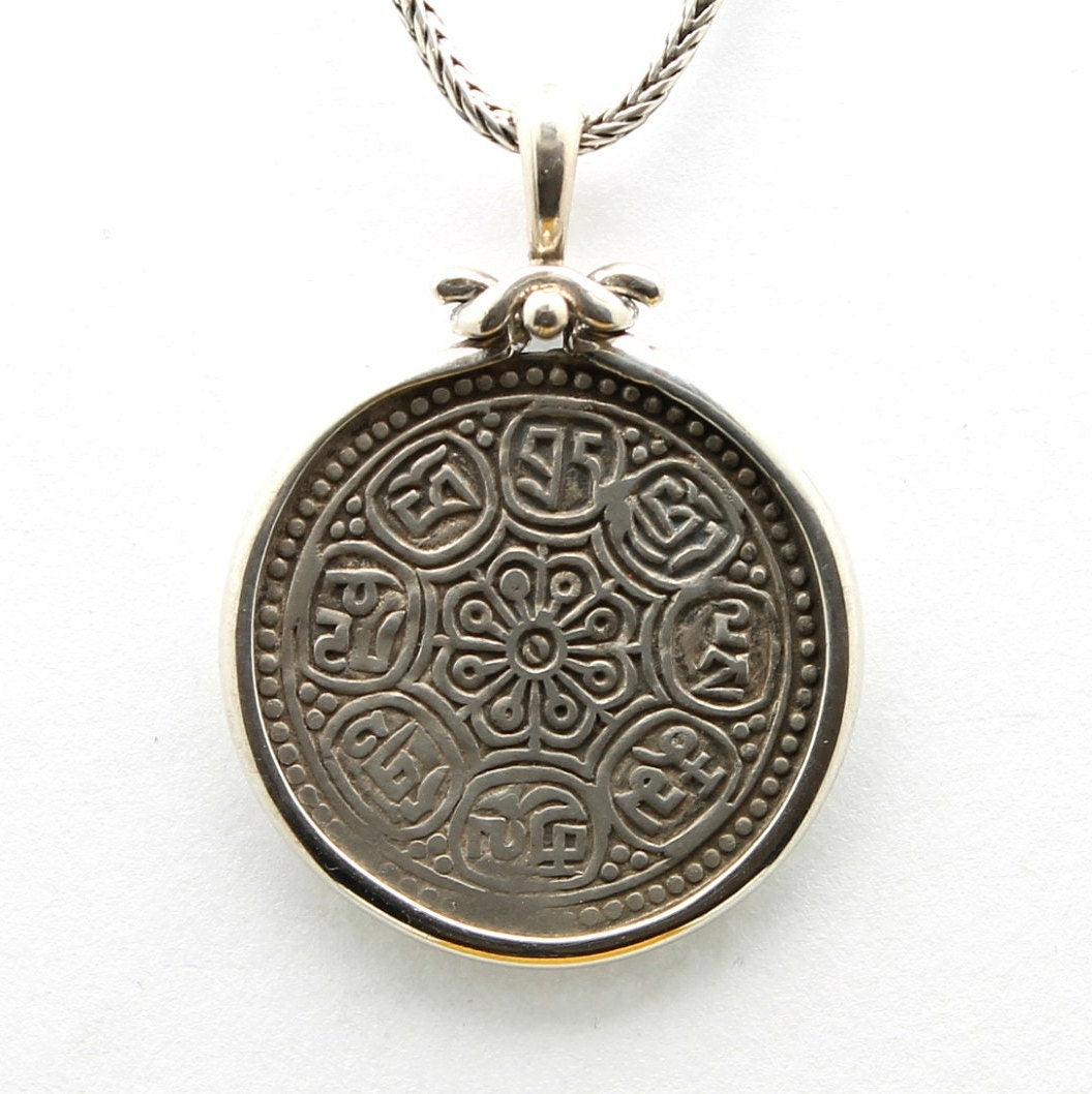 Sterling Silver Pendant, Tibetan Tangka, RM-149