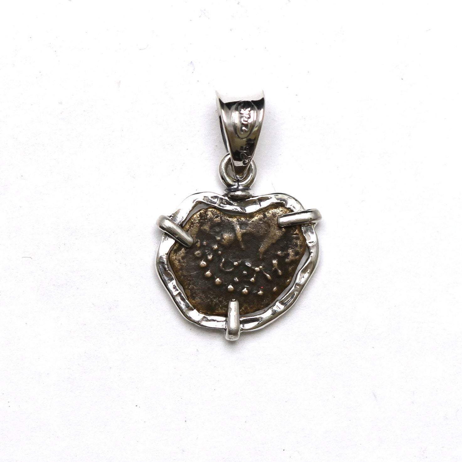 Sterling Silver Pendant, Widows Mite Ancient Coin, 7127