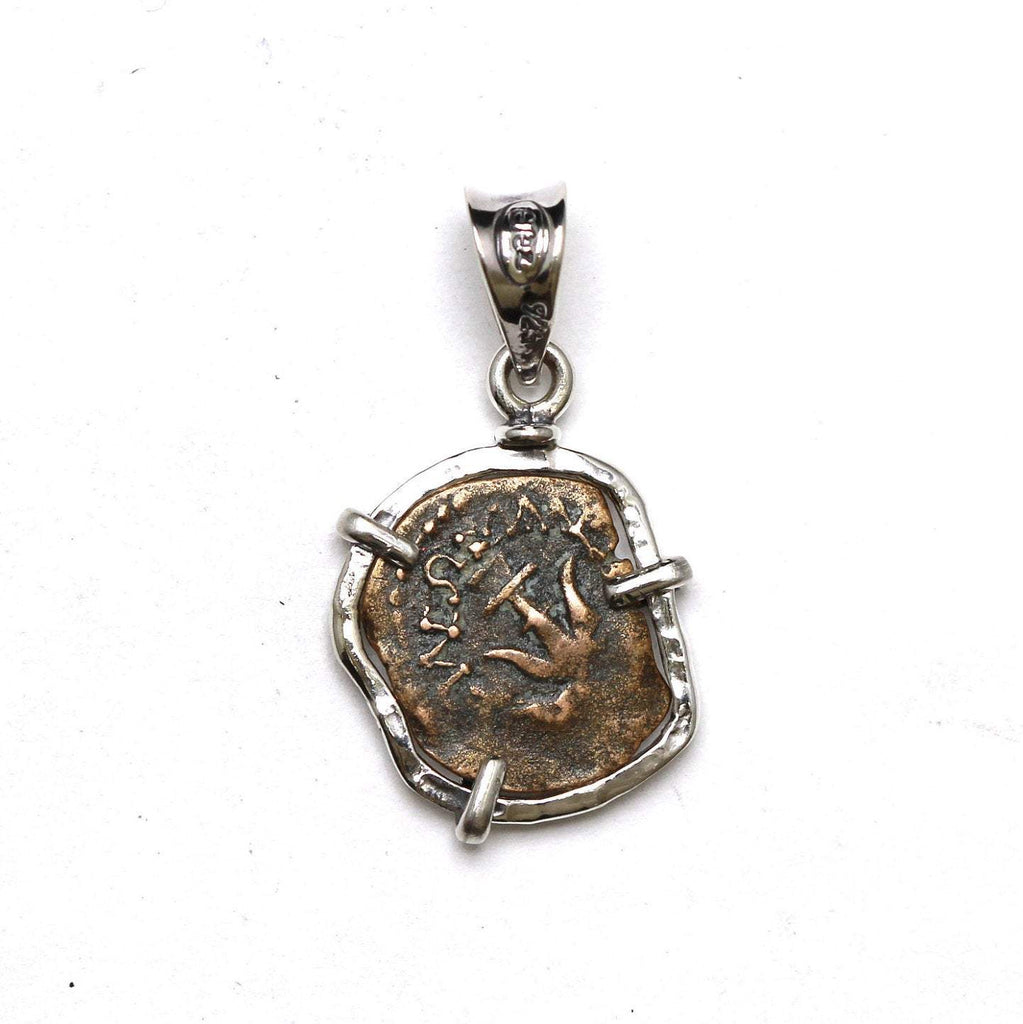 Sterling Silver Pendant, Widows Mite Ancient Coin, 7129