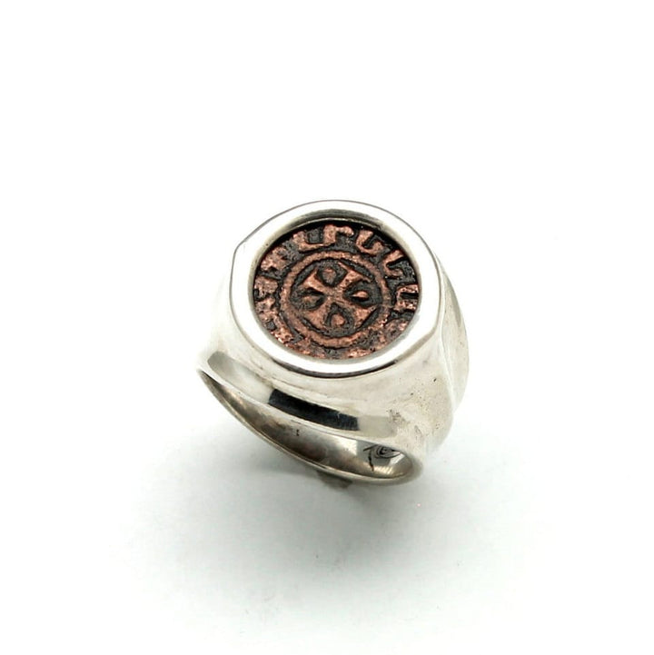 Sterling Silver Ring, Levon II, Copper Kardez Coin, 2120