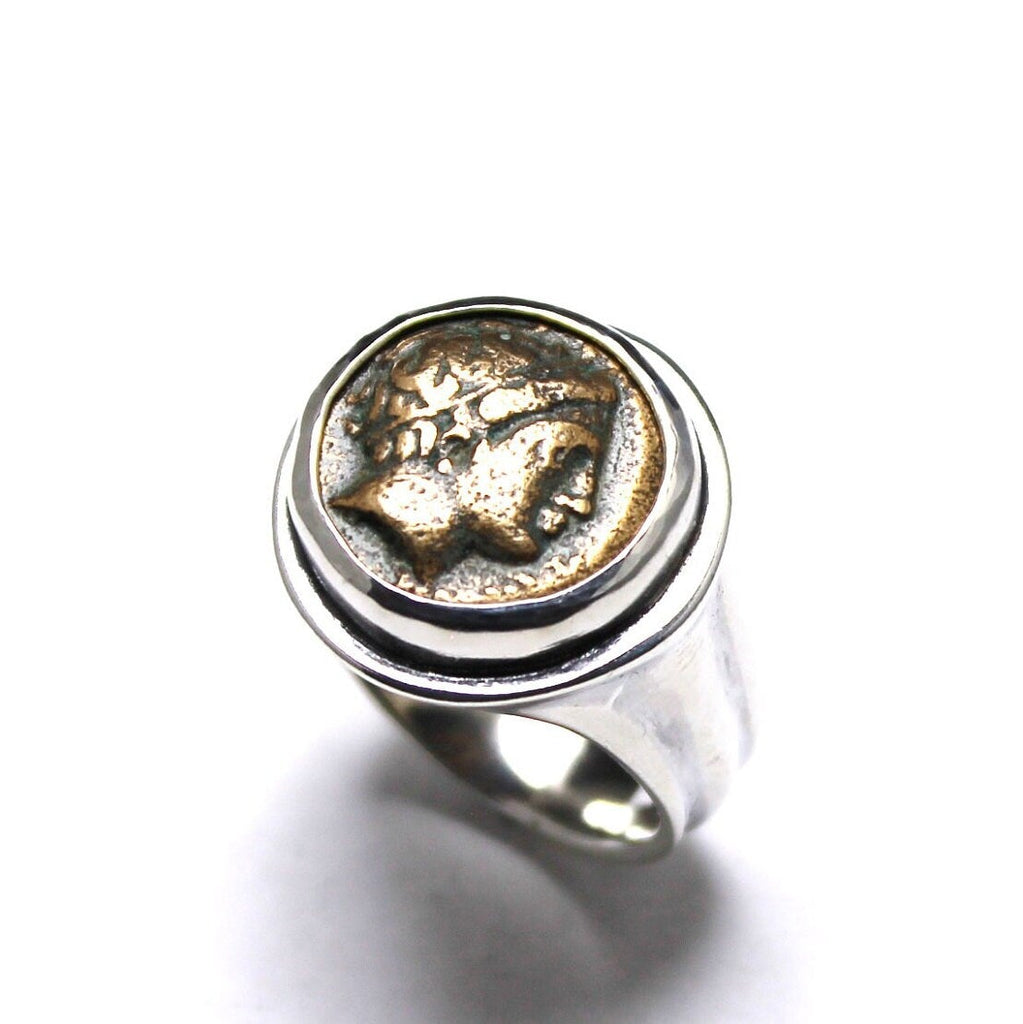 Sterling Silver Ring, Phillip II, Ancient Coin, 7204